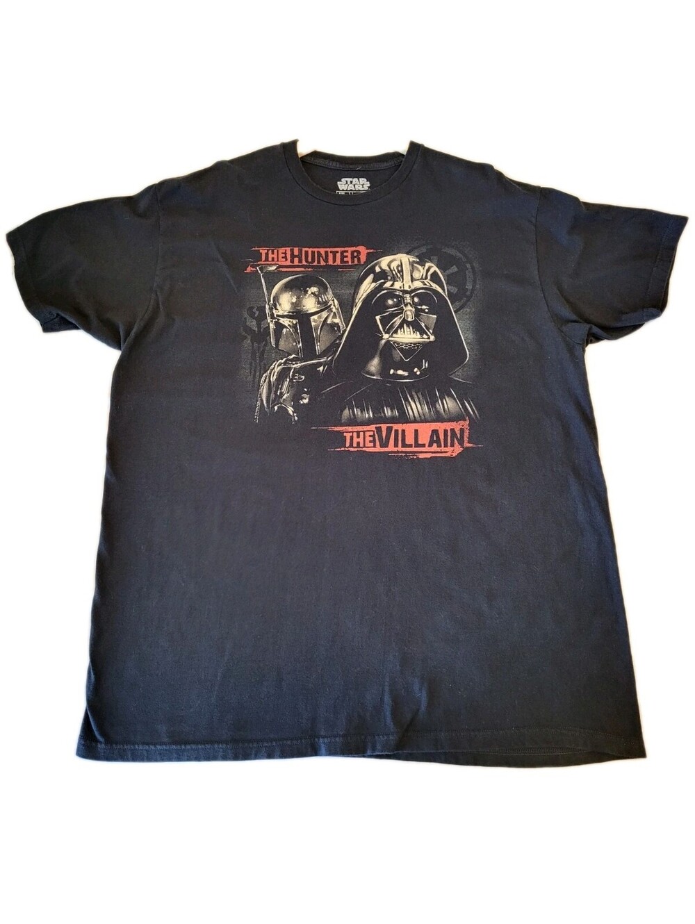 Star Wars Men's Sz 2XL Darth Vader (The Villian) & Boba Fett Black T-Shirt
